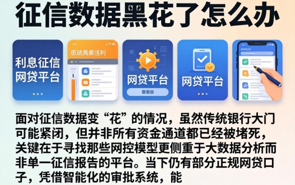 征信数据黑花了怎么办，陈列五个利息低的网贷平台