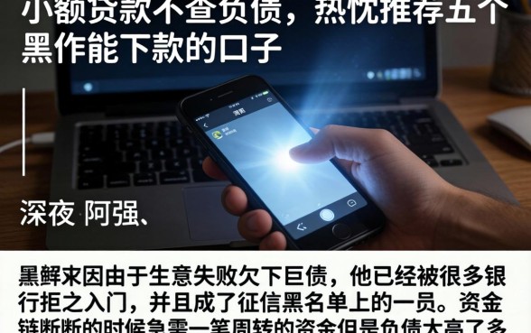 小额贷款不查负债，热忱推荐五个黑户能下款的口子