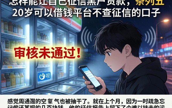 怎样能让自己征信黑户贷款,条列五个20岁可以借钱平台不查征信的口子