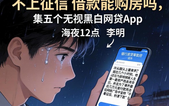 不上征信的借款能购房吗，归集五个无视黑白的网贷app