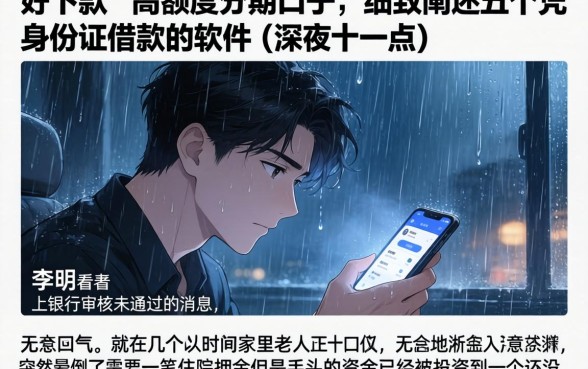 好下款的高额度分期口子，细致阐述五个凭身份证借款的软件