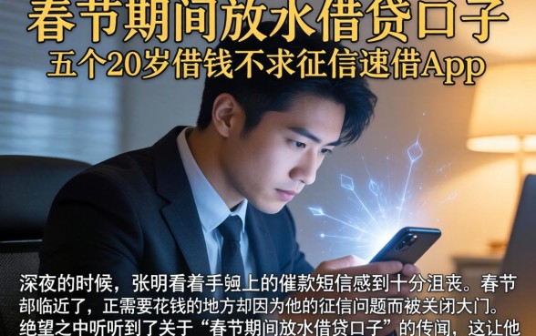 春节期间放水的借贷口子，概括五个20岁借钱不求征信速借app
