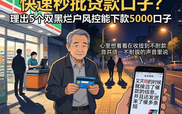 快速秒批贷款口子,理出5个双黑烂户风控能下款5000口子