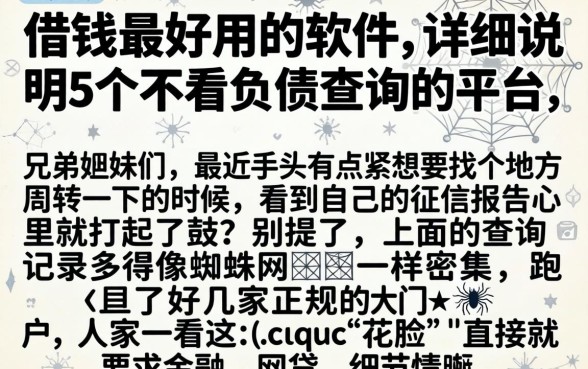 借钱最好用的软件，详尽说明5个不看负债查询的平台
