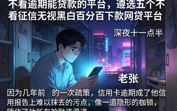 不看逾期能贷款的平台，遴选五个不看征信无视黑白百分百下款网贷平台