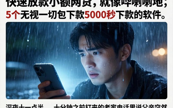 快速放款小额网贷，详细阐述5个无视一切包下款5000秒下款的软件