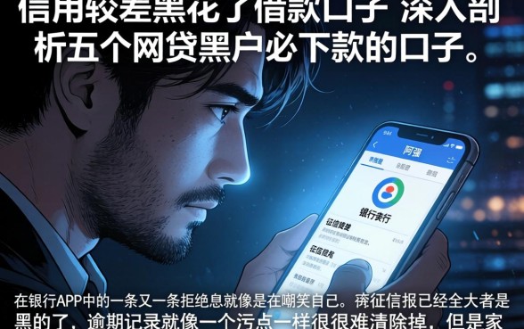 信用较差黑花了借款口子，深入剖析五个网贷黑户必下款的口子