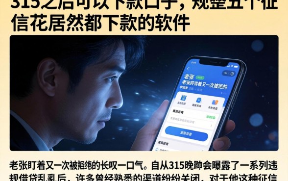 315之后可以下款的口子，规整五个征信花居然都下款的软件