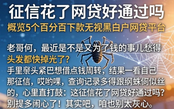 征信花了网贷好通过吗，概览5个百分百下款无视黑白户网贷平台