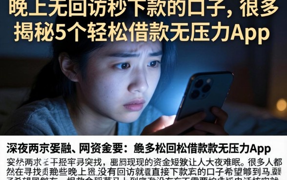 晚上无回访秒下款的口子，揭秘5个轻松借款无压力app