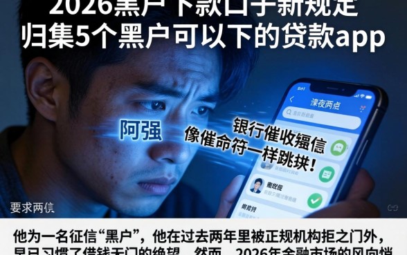 2026黑户下款口子新规定，归集5个黑户可以下的贷款app
