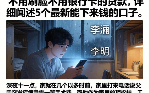 不用刷脸不用银行卡的贷款,详细阐述5个最新能下来钱的口子