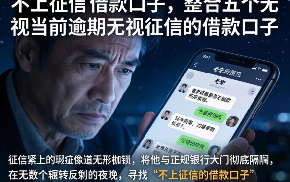 不上征信的借款口子，整合五个无视当前逾期无视征信的借款口子
