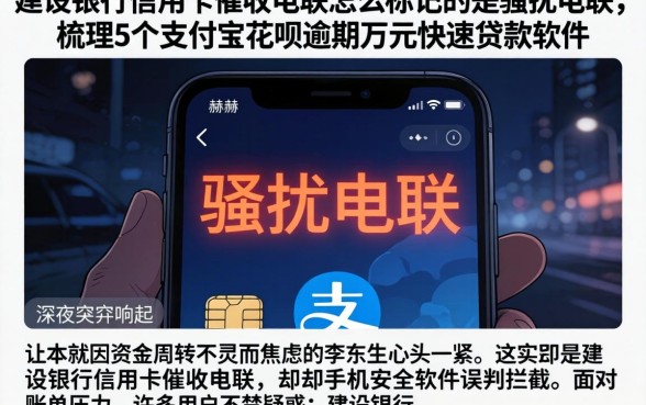 建设银行信用卡催收电联怎么标记的是骚扰电联,梳理5个支付宝花呗逾期万元快速贷款软件