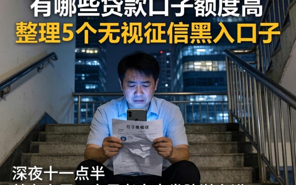 有哪些贷款口子额度高，整理5个无视征信黑户口子
