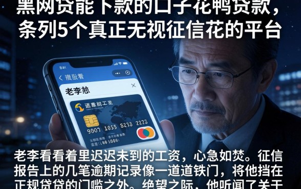 黑网贷能下款的口子花鸭贷款，条列5个真正无视征信花的平台