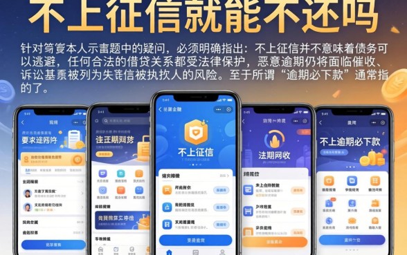 不上征信就能不还吗，陈列五个逾期必下款的软件