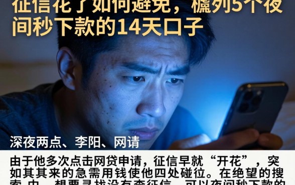 征信花了如何避免，胪列5个夜间秒下款的14天口子