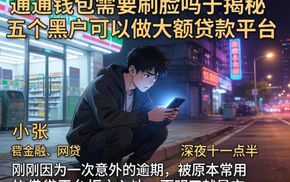 通通钱包需要刷脸吗，揭秘五个黑户可以做大额贷款平台