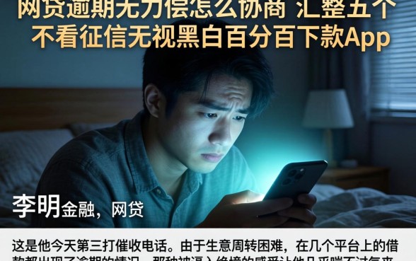 网贷逾期无力偿怎么协商，汇整五个不看征信无视黑白百分百下款app