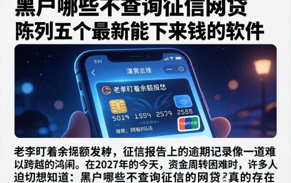 黑户哪些不查询征信的网贷，陈列五个最新能下来钱的软件