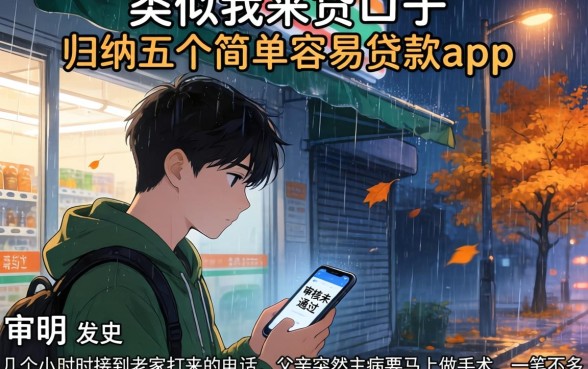 类似我来贷的口子，归纳五个简单容易贷款app