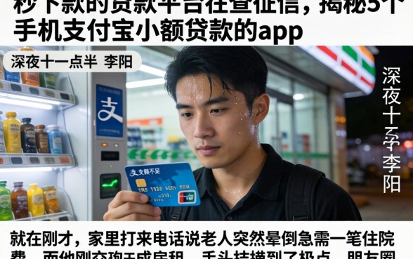 秒下款的贷款平台不查征信，揭秘5个手机支付宝小额贷款的app