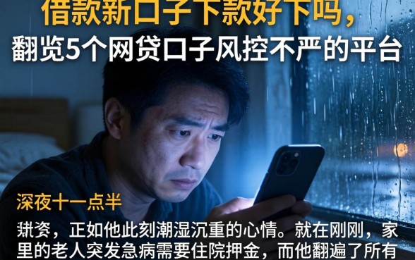 借款新口子下款好下吗,概览5个网贷口子风控不严的平台