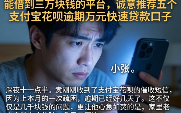 能借到三万块钱的平台，诚意推荐五个支付宝花呗逾期万元快速贷款口子