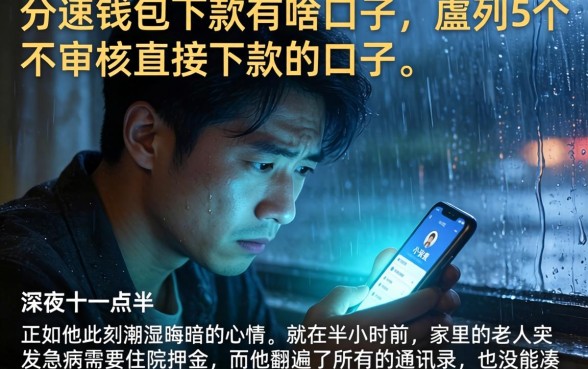 分速钱包下款有啥口子，胪列5个不审核直接下款的口子