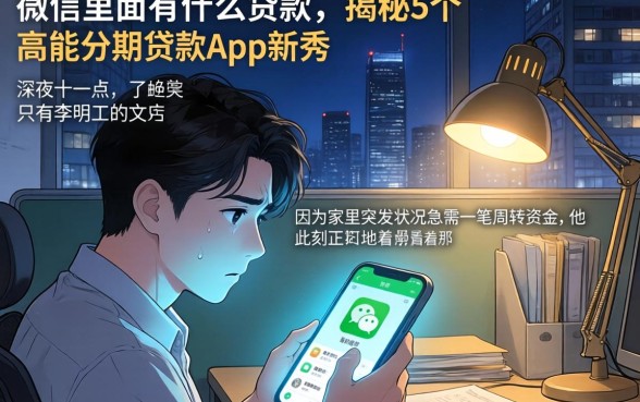 微信里面有什么贷款，揭秘5个高能分期贷款app新秀