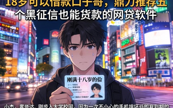 18岁可以借款口子哥，鼎力推荐五个黑征信也能贷款的网贷软件