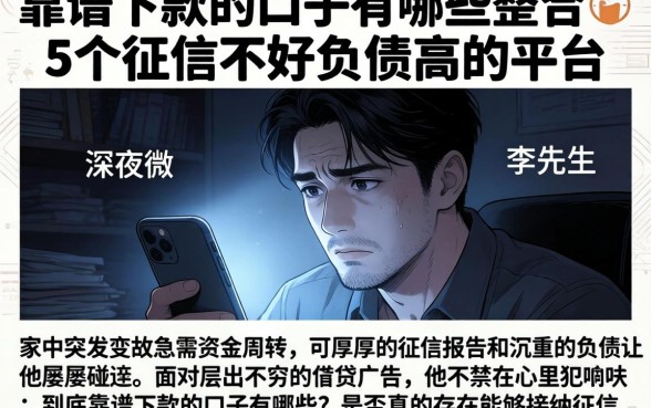 靠谱下款的口子有哪些，整合5个征信不好负债高的平台