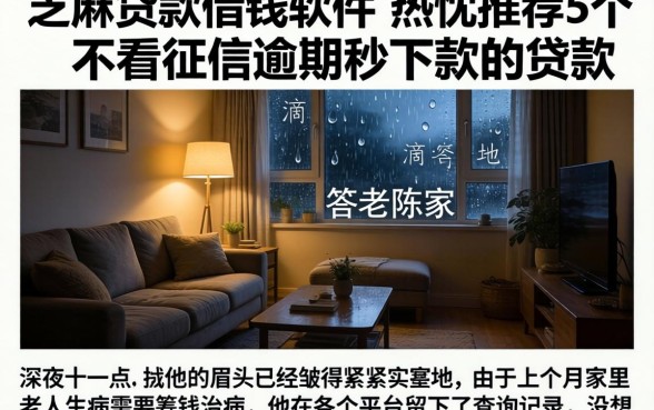 芝麻贷款借钱软件，热忱推荐5个不看征信逾期秒下款的贷款