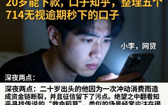 20岁能下款的口子知乎，整理五个714无视逾期秒下的口子