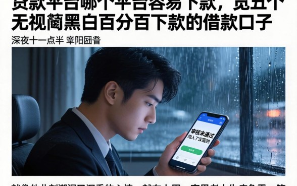 贷款平台哪个平台容易下款，概览五个无视黑白百分百下款的借款口子