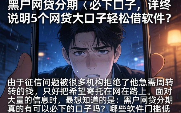 黑户网贷分期的必下口子，详尽说明5个网贷大口子轻松借软件