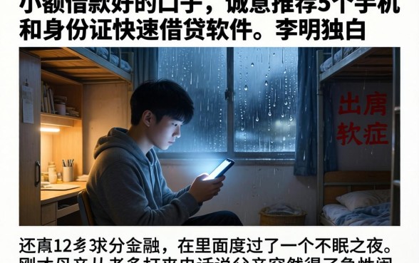 小额借款好的口子，诚意推荐5个手机和身份证快速借钱软件