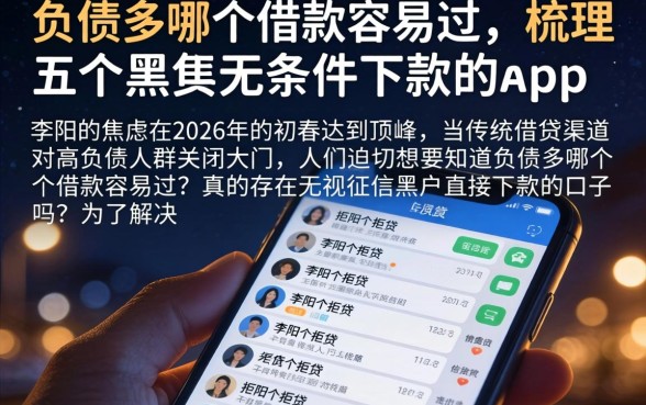 负债多哪个借款容易过，梳理五个黑户无条件下款的app