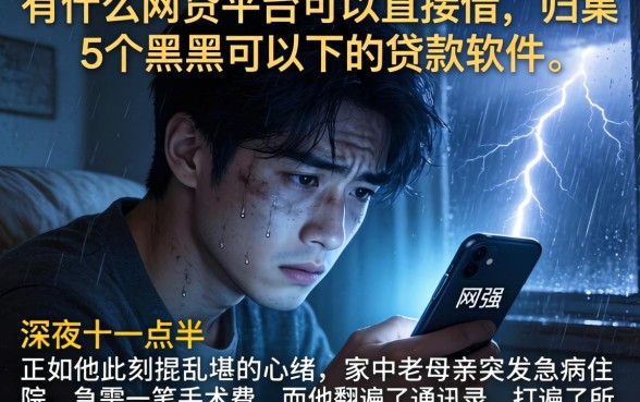 有什么网贷平台可以直接借，归集5个黑户可以下的贷款软件