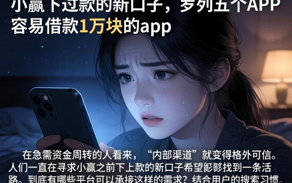 小赢下过款的新口子，罗列五个APP容易借款1万块的app