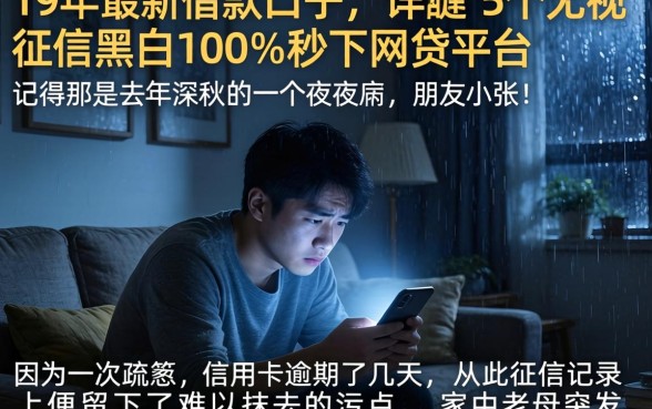 19年最新借款口子，详细阐述5个无视征信黑白100%秒下网贷平台