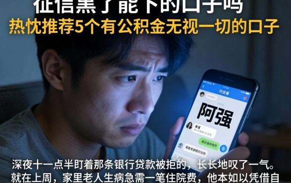 征信黑了能下的口子吗，热忱推荐5个有公积金无视一切的口子