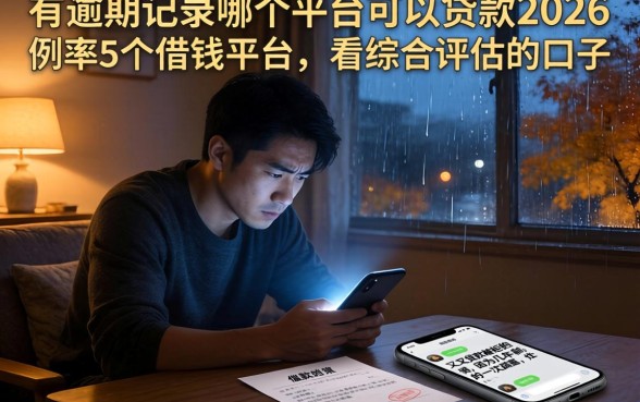 有逾期记录哪个平台可以贷款2026，枚举5个借钱平台不看综合评估的口子