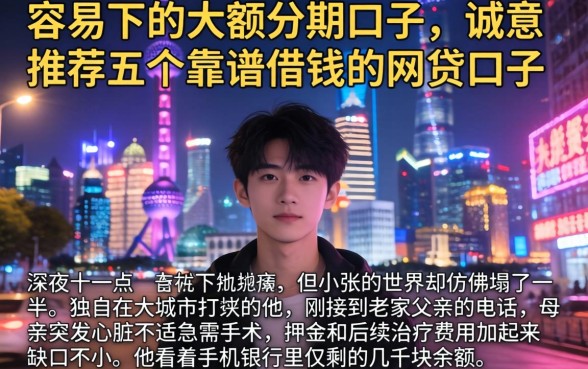 容易下的大额分期口子，诚意推荐五个靠谱借钱的网贷口子
