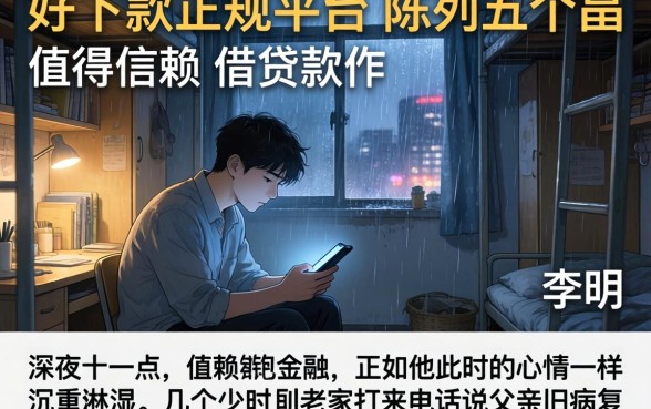 好下款的正规平台，陈列五个值得信赖的借贷软件
