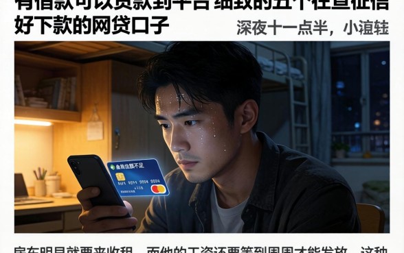 有借款可以贷款的平台，细致阐述五个不查征信好下款的网贷口子