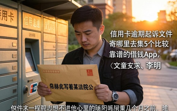 信用卡逾期起诉文件寄哪里去，归集5个比较靠谱的借钱app