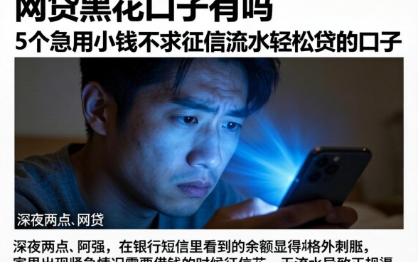 网贷黑花口子有吗，详尽说明5个急用小钱不求征信流水轻松贷的口子