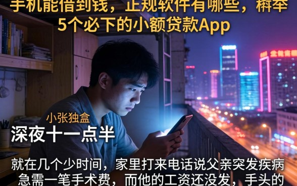 手机能借到钱的正规软件有哪些，枚举5个必下的小额贷款app